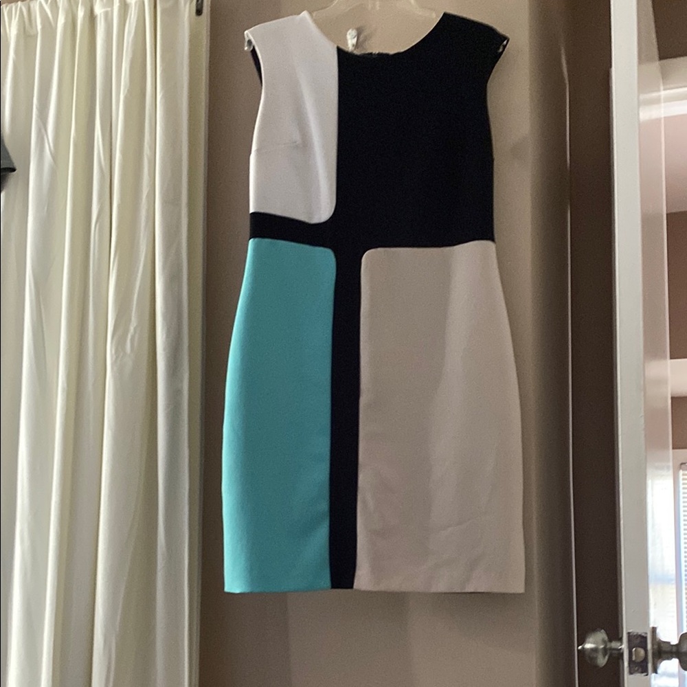 Black and White Sheath Mini Dress for Cocktail